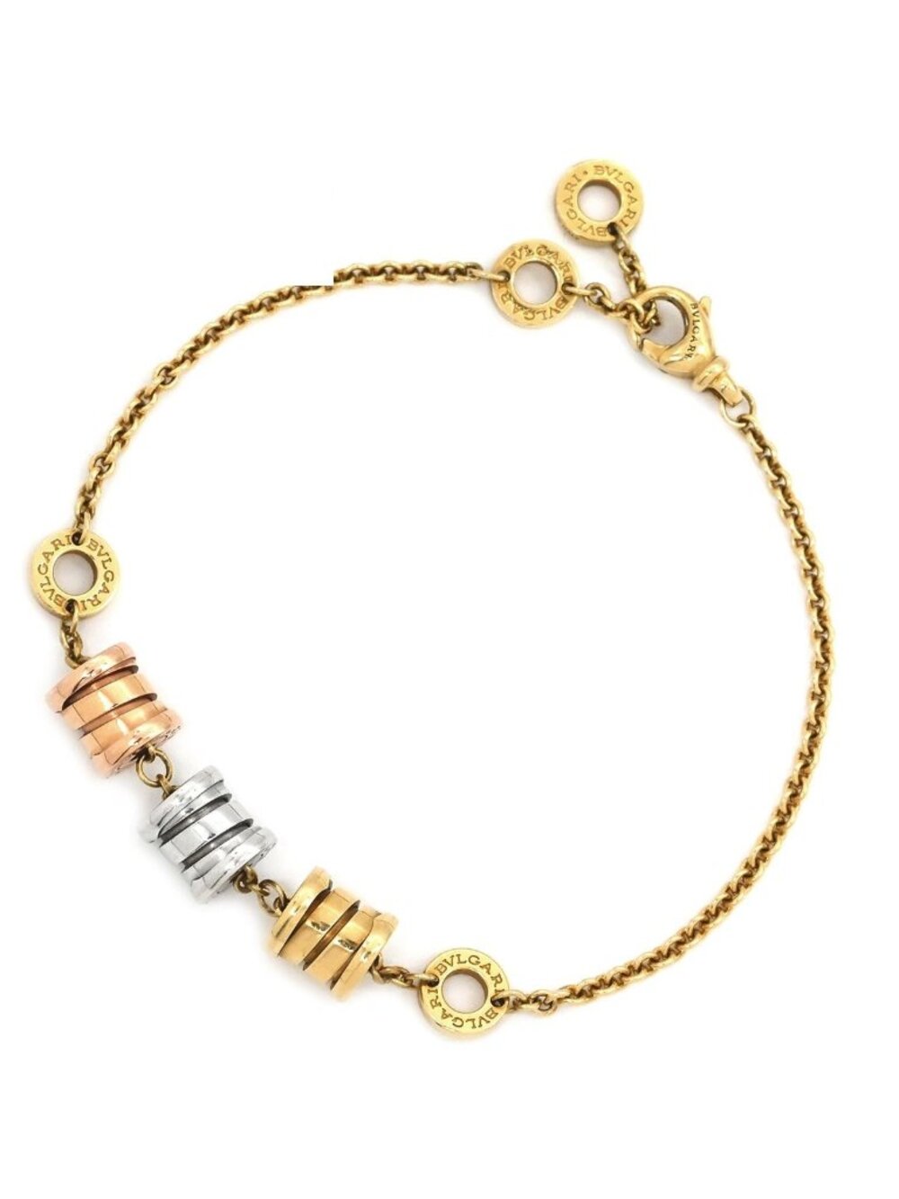 Bvlgari Bracelet B.zero1 Three Element Yellow Gold Pink White WG YG PG
